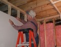 12-18-2004 Hanging sheetrock in the new restroom  * 1962 x 1521 * (662KB)